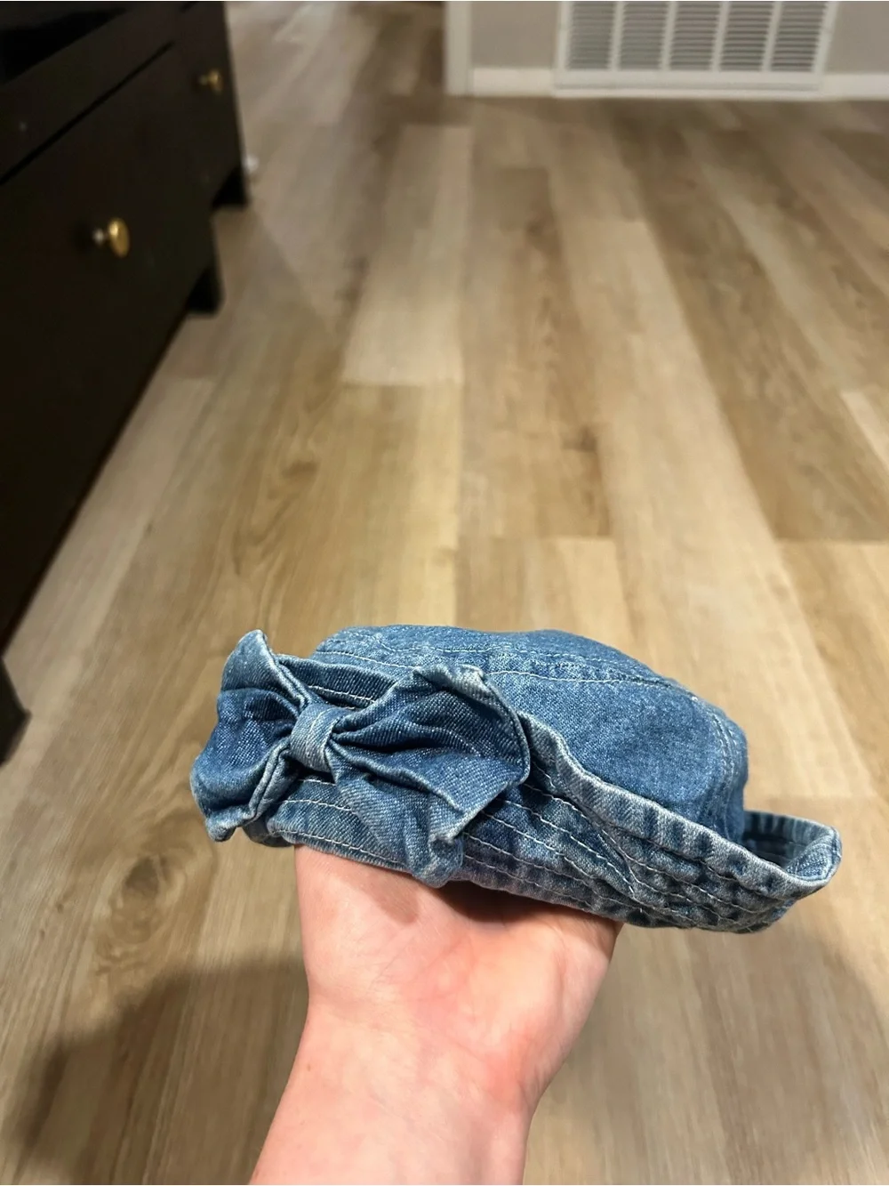 Carter's Denim Blue Bow Hat